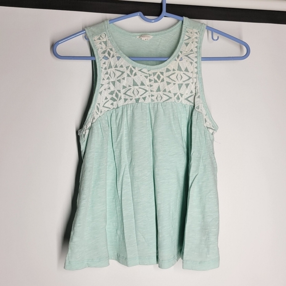 Aeropostale Green Tank Top With Lace